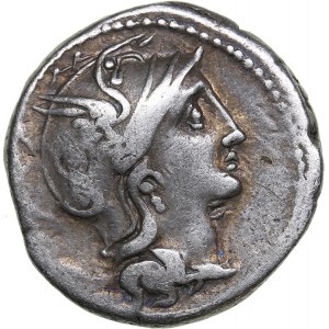 Roman Republic AR denarius - C. Claudius Pulcher (110-109 BС)