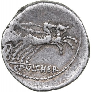 Roman Republic AR denarius - C. Claudius Pulcher (110-109 BС)