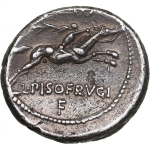 Roman Republic AR denarius - L. Calpurnius Piso Frugi (90 BС)