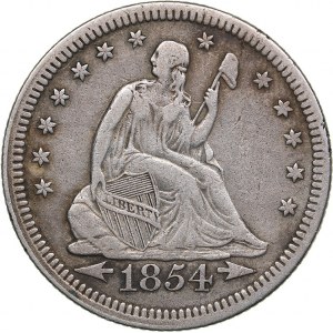 USA quarter dollar 1854