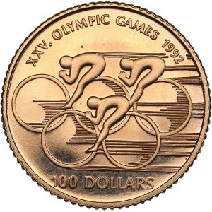 Cook Islands 100 dollars 1990 Olympics