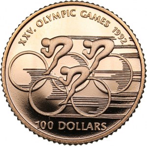 Cook Islands 100 dollars 1990 Olympics