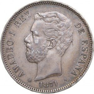 Spain 5 pesetas 1871