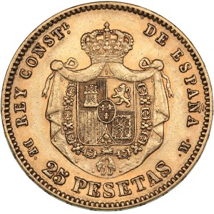 Spain 25 pesetas 1877