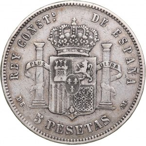 Spain 5 pesetas 1877