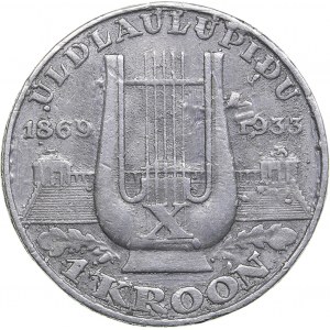 Estonia 1 kroon 1933 Song Festival - Forgery