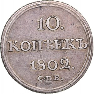 Russia 10 kopeks 1802 СПБ-АИ - Alexander I (1801-1825)