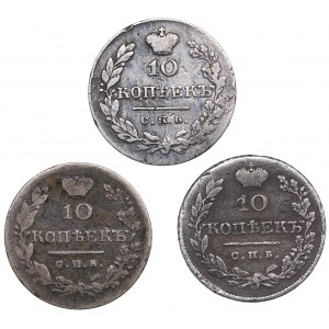 Russia 10 kopeks 1827-1831  СПБ-НГ - Nicholas I (1826-1855) (3)