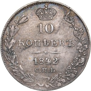 Russia 10 kopeks 1842 СПБ-АЧ - Nicholas I (1826-1855)