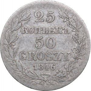 Russia - Polad 25 kopecks - 50 grosz 1846 MW - Nicholas I (1826-1855)