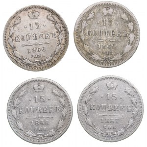 Russia 15 kopeks 1866-1869 - Alexander II (1854-1881) (4)
