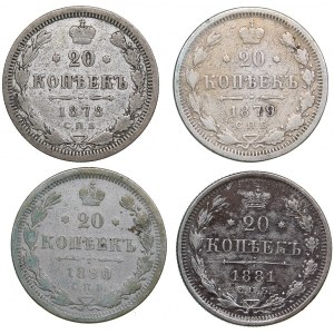Russia 20 kopeks 1878-1881 - Alexander II (1854-1881) (4)