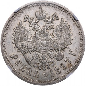 Russia Rouble 1897 АГ - Nicholas II (1894-1917) NGC AU 55