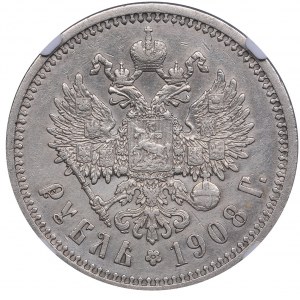 Russia Rouble 1908 ЭБ - Nicholas II (1894-1917) NGC XF DETAILS