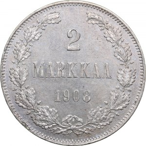 Russia - Grand Duchy of Finland 2 markkaa 1908 - Nicholas II (1894-1917)