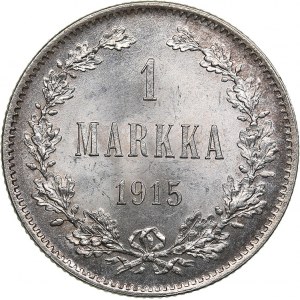 Russia - Grand Duchy of Finland 1 markkaa 1915 S - Nicholas II (1894-1917)