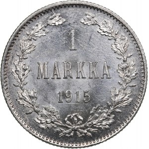 Russia - Grand Duchy of Finland 1 markkaa 1915 S - Nicholas II (1894-1917)