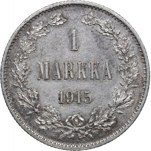 Russia - Grand Duchy of Finland 1 markkaa 1915 S - Nicholas II (1894-1917)