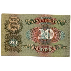 Estonia 20 krooni 1932 - BEAUTIFUL NUMBER 1000003