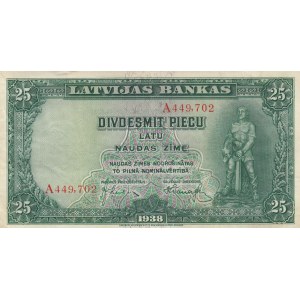 Latvia 25 lats 1938