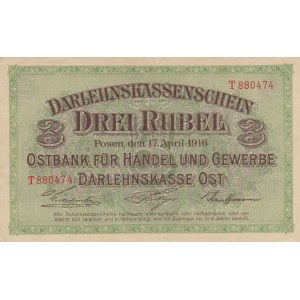 Germany - Posen 3 roubles 1916