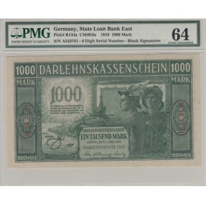 Germany - Lithuania Kowno (Kaunas) 1000 mark 1918 PMG 64