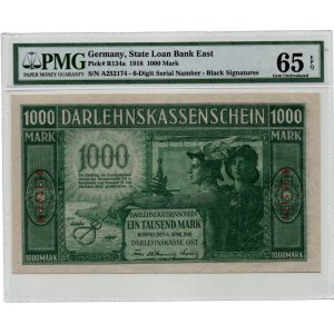 Germany - Lithuania Kowno (Kaunas) 1000 mark 1918 PMG 65 EPQ