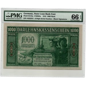 Germany - Lithuania Kowno (Kaunas) 1000 mark 1918 PMG 66 EPQ