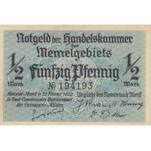 Germany - Memel 1/2 mark 1922