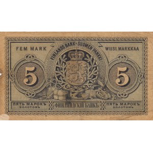 Russia - Finland 5 markkaa 1886