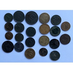 Estonia, Germany, Latvia, Poland, Serbia, Romania lot of coins (22)