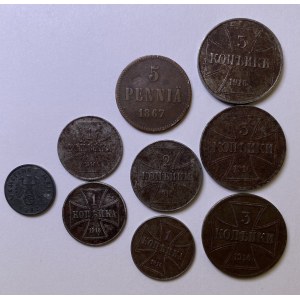 Germany - Russia (OST), Finland coins (9)