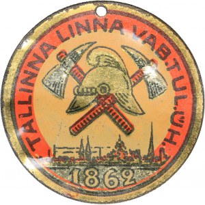 Estonia badge Tallinn Voluntary Fire Fighting Association 1862