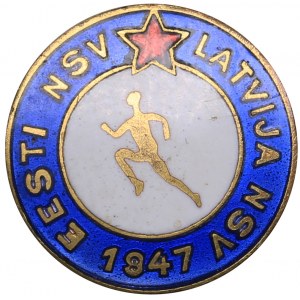 Russia - USSR sport badge Estonian SSR - Latvian SSR 1947