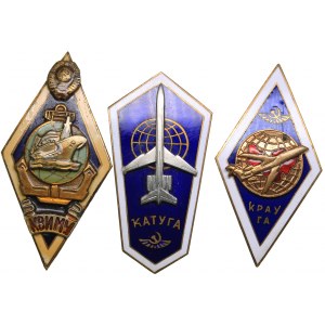 Russia - USSR graduation badges (3)