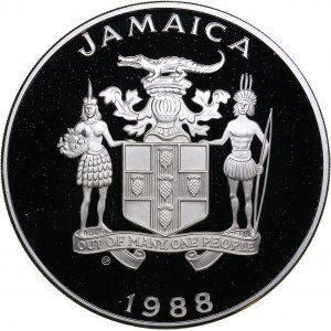 Additional lot: Jamaica 100 dollars 1988 Olympics