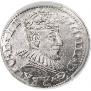 Zygmunt III Waza, Trojak 1590, Ryga – małe popiersie – krzyżyki i kropki