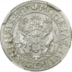Zygmunt III Waza, Ort 1613, Gdańsk – kropka za łapą – rzadki i piękny