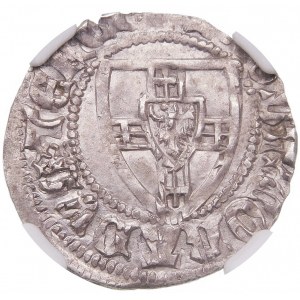 Zakon krzyżacki, Konrad von Jungingen (1393-1407), Szeląg – MOՈCTΛ – piękna i rzadka