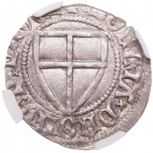 Zakon krzyżacki, Konrad von Jungingen (1393-1407), Szeląg – MOՈCTΛ – piękna i rzadka