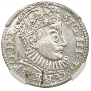 Zygmunt III Waza, Trojak 1588, Ryga – duże popiersie