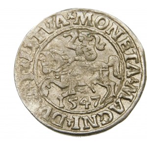 Zygmunt II August, Półgrosz 1547, Wilno – L/LITVA – rzadki