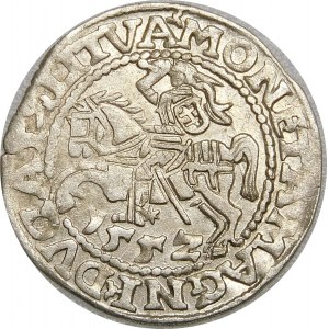 Zygmunt II August, Półgrosz 1552, Wilno – LI/LITVA