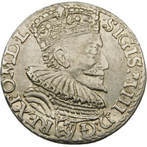 Zygmunt III Waza, Trojak 1594, Malbork – pierścień otwarty – rzadszy