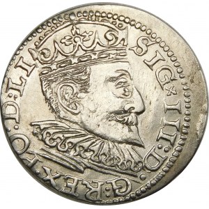 Zygmunt III Waza, Trojak 1595, Ryga – krzyżyk i kropki