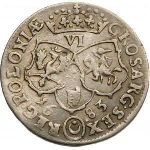 Jan III Sobieski, Szóstak 1683 TLB, Bydgoszcz - herb Leliwa
