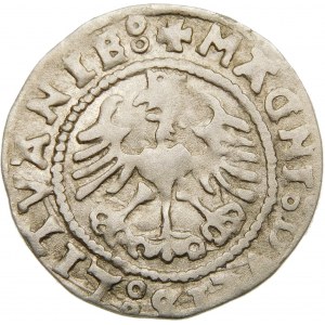 Zygmunt I Stary, Półgrosz 1527, Wilno – błąd, SIGISMVNOI:I5IZΛ – unikat