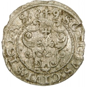 Zygmunt III Waza, Szeląg 1589/8, Ryga – przebitka daty