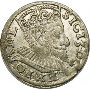 Zygmunt III Waza, Trojak 1594, Poznań – korona z lilią – hybryda