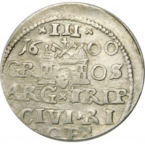 Zygmunt III Waza, Trojak 1600, Ryga – krzyżyki – rzadszy